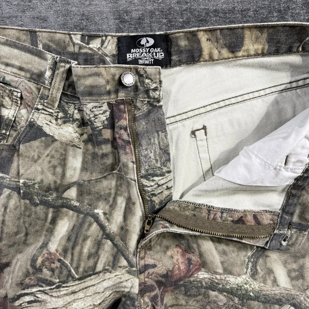 Mossy Oak Break-Up Infinity Pants Men's 38x30 Green Camo Hunting‎ Cotton Outdoor